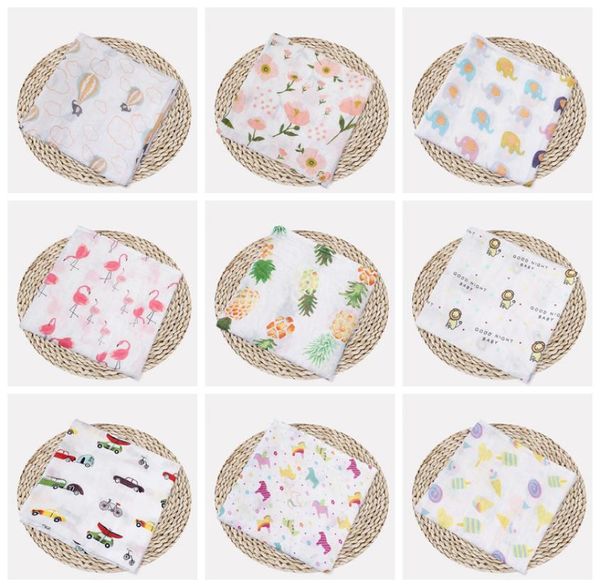 

muslin baby blankets cotton newborn swaddling bath gauze infant wrap swaddles kids sleepsack stroller cover play mat 72 designs dh7043152