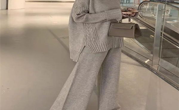 

women039s two piece pants jxmyy sweater set women tracksuit spring autumn knitted suits 2 piece set warm turtleneck sweater pul5208787, White