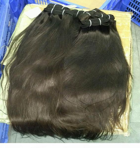 

thick double drawn raw vietnamese straight hairs 100 cuticle aligned hairs 12a premium quality 3 bundles one donor9935311, Black