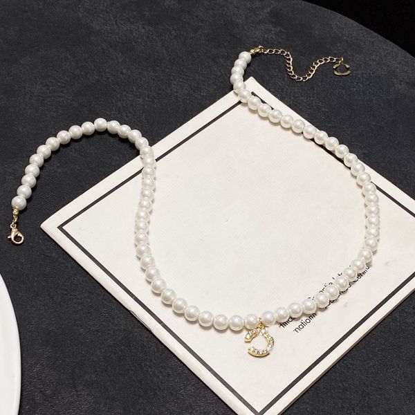 

designer gold silvery c-letter pendant necklaces chain crysatal choker brand ccity necklaces for women wedding party jewelry couple gift 564, Silver