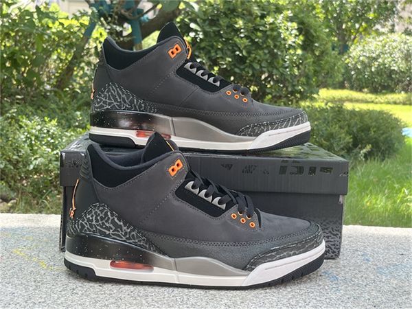 

2023 authentic basketball shoes 3s 3 fear ct8532-080 night stadium total orange black sports sneakers mens with original box