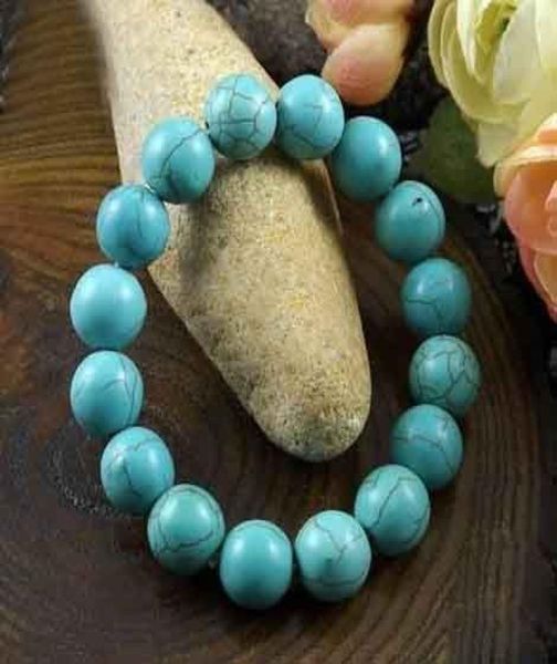 

15pcs turquoise bead stretch bracelet 6mm 8mm 10mm 12mm 14mm5270971, Black