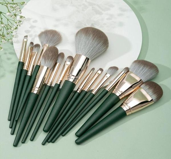 

14pcs makeup brushes set cosmetic powder foundation blush highlight eye shadow eyebrow eyes lips blending make up brush tool kit9888210