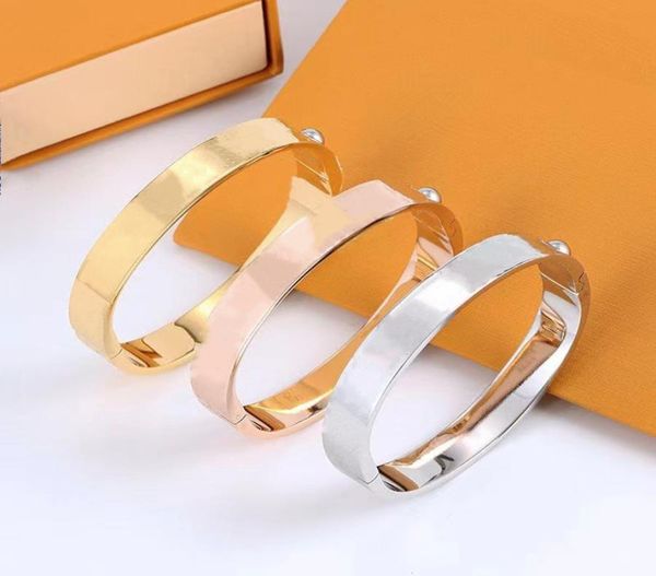 

gold bracelet designer luxury jewelry fashion bangle women men screw stainless steel friendship charm party lovers bangles design 5229041, Black