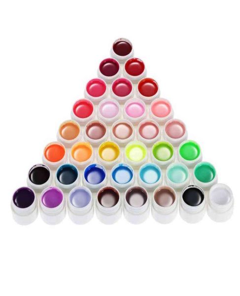 

36 colors nail gel 8ml nail art glitter uv lamp nail polish gel acrylic builder glue solid set long lasting4908602, Red;pink