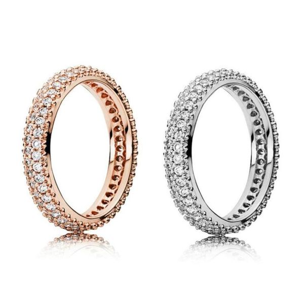 

2021 100 925 sterling silver rings with cubic zircon original box for fashion ring for valentines day rose gold wedding r28921907607573
