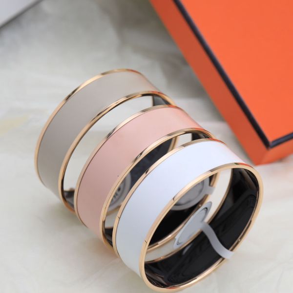 

enamel clic bangle for women charm bracelets pure enamel cuff new arrival big version, Golden;silver