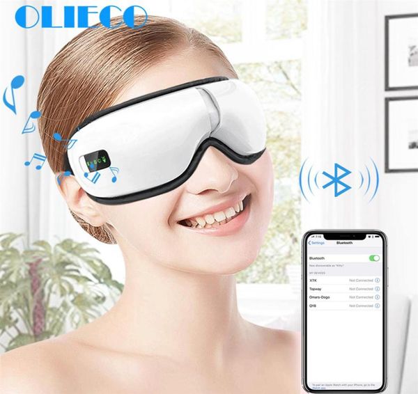 

rechargeable eye therapy massager electric bluetooth music eye massage spa collapsible air pressure heating eye fatigue relieve cx9385215
