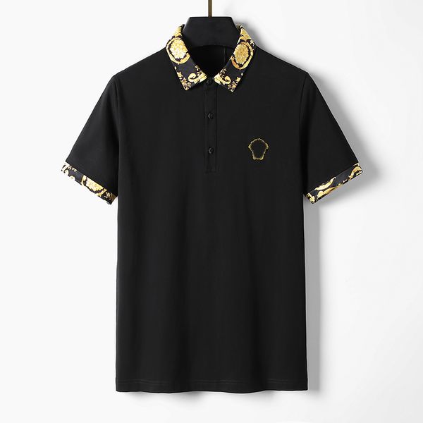 

2023 men's fashion polo summer men's clothing shirt luxury italian men's t-shirts short sleeve fashion casual men's summ, White;black