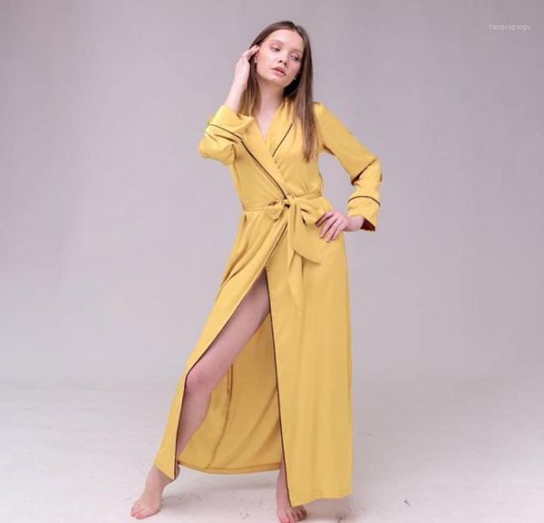 

women039s sleepwear long kimono wedding morning robe gown with belt summer intimate lingerie loose nightwear satin bathrob5492919, Black;red