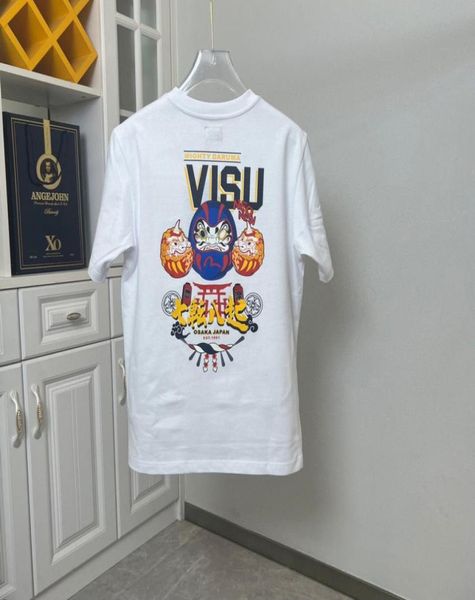 

summer europe japan osaka seagulcartoon daruma print tee fashion mens short sleeve tshirt women clothes casuacotton t shirts407391069, Black;brown