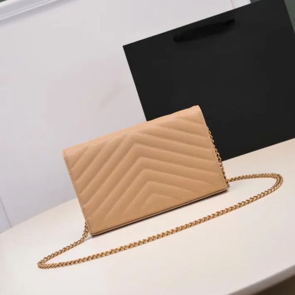 

2023 luxury designer woman bag handbag women shoulder bags genuine leather original box messenger purse chain with card holder slot clutch, Black;red
