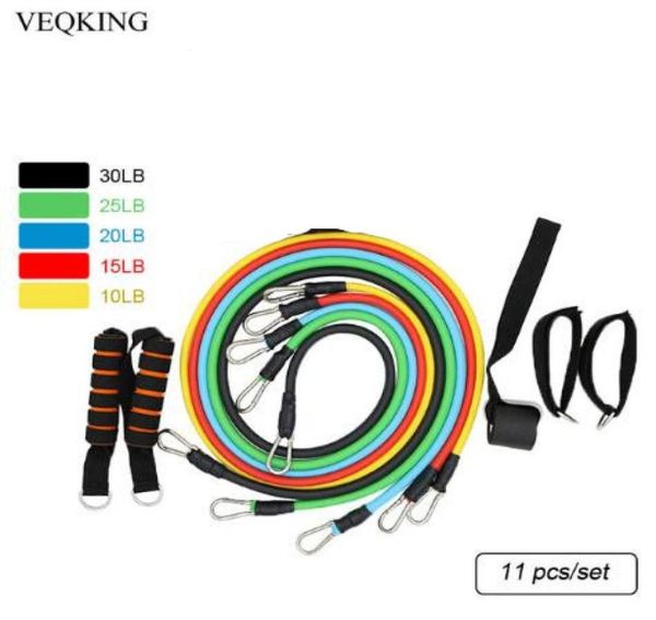 

11 pcs set latex resistance bands crossfit training exercise yoga tubes pul2093550