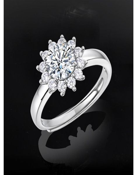

1ct moissanite women ring solitaire rings 925 silver257y012233564, Golden;silver