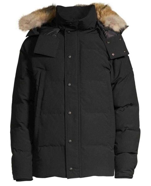 

homme designer mens down jackets jassen outdoor winter parka big fur hooded outerwear chaquetas hooded manteau jacket coat hiver doudoune ca, Black