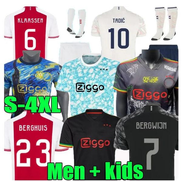 

21 22 23 24 bob marley soccer jerseys player version tadic football shirts berghuis haller third black kit blind klaassen gravenberch 2023 2, Black;yellow