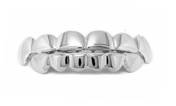 

hip hop cool mens teeth gold domineering dental grills fashion teeth grillz titanium steel jewelry3019177, Black