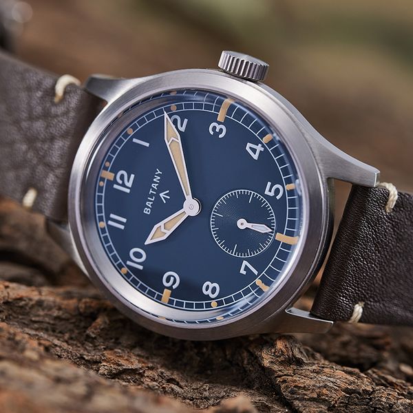 

other watches baltany dirty dozen watch sapphire 39mm dail 316l stainless steel case leather strap military vintage quartz wristwatch 230804, Slivery;black