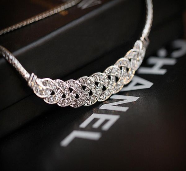 

hign quality luxury necklacewedding diamond jewelry for party and formal dress noble and delicate and 750522, Black
