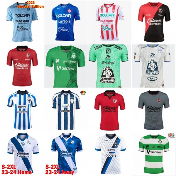 

23 24 soccer jersey tijuana unam tigres club america cruz azul necaxa leon atlas chivas monterrey 2023 2024 home away third liga mx football, Black;yellow