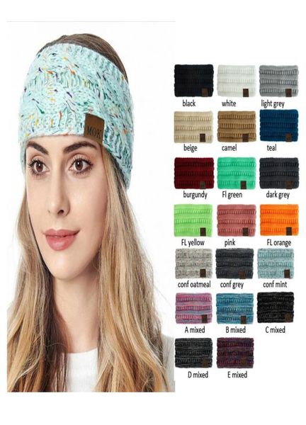 

mok headbands with the sherpa inside colorful knitted crochet headband winter ear warmer elastic hair band wide hair accesso9731056, Slivery;white