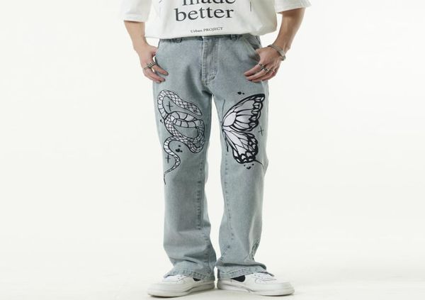 

men039s straight pants embroidered jeans patchwork jeans street distressed trousers hip hop6695671, Black;brown