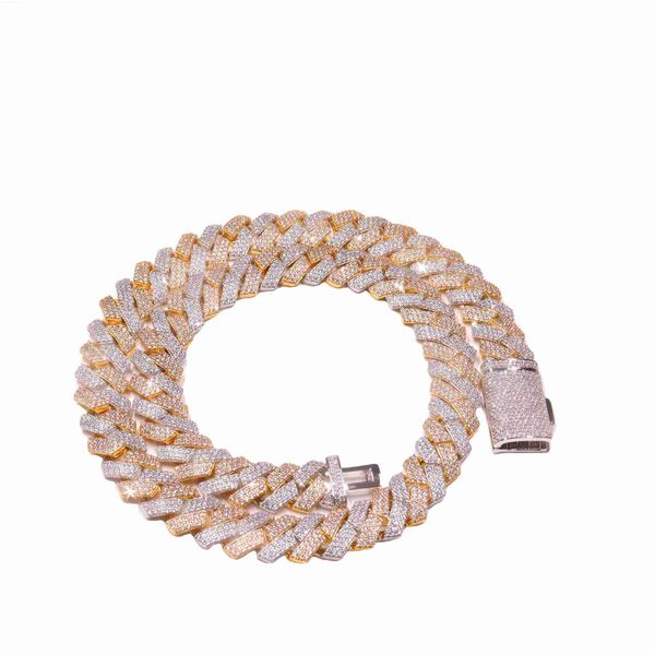 

fine jewelry necklaces moissanite chain necklace jewelry sterling silver 925 moissanite hip hop custom gold mens