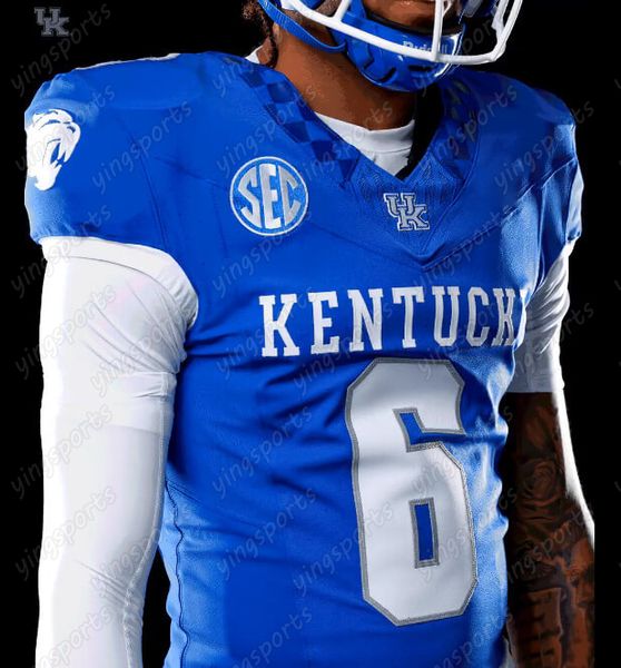 

custom ncaa kentucky college wildcats football jerseys 78 kiyaunta goodwin 52 justin rogers 2 barion brown 62 jager burton 32 trevin wallace, Black;red