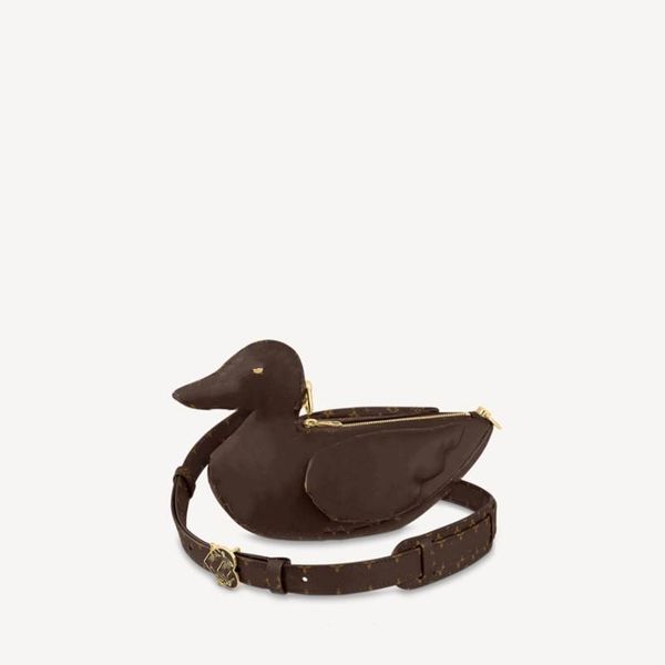 

est explosion man woman duck bag m45990 shoulder bag stud fodera in tessuto parti metalliche dorate chiusura con zip bird luxury designer co