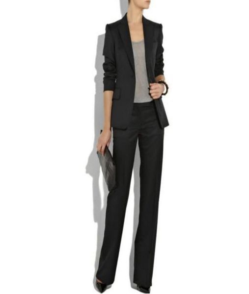 

black ladies custom made women formal suits work wear business office tuxedos 2 piece jacket pants made to order6072857, White