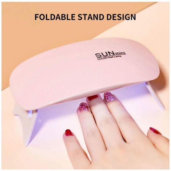 

nail art tools mini mouse nail lamp nail dryer - machine uv/led lamp, portable micro usb charging, drying lamp for gel, white, pink