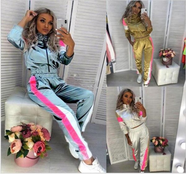 

sell women active set tracksuits hoodies sweatshirt pant running sport track suits 2 pieces jogging sets survetement femme c8425874, Gray