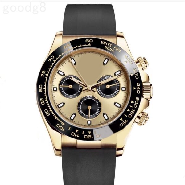 

multi dial vintage watch cosmograph designer watches for womens popular business montre de luxe stainless steel strap plated gold bezel aaa, Slivery;brown