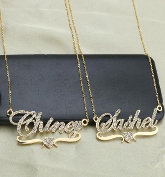 

stainlesss custom name necklaces pendant letters necklace for women custom chain jewelry children personalized gold303604918028258593463, Silver