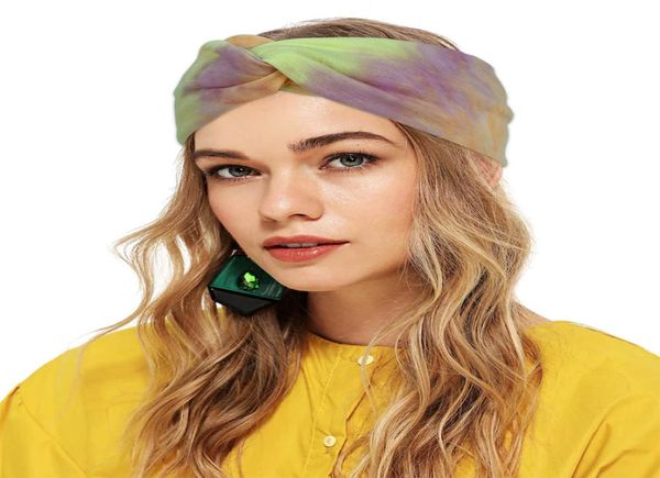 

tie dye cycling yoga sport sweat headband sweatband for women yoga hair bands head sweat bands sports safety7534917, Silver