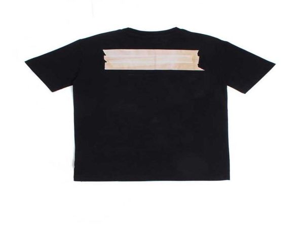 

fashion mens paper tape arrow printing tee men womens sunmer designer tshirt casual streetwear shirt man clothing9485128, White;black