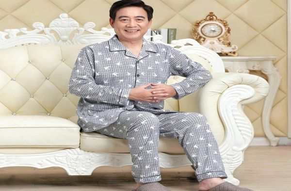 

cotton long sleeve pijamas men plaid cardigan pajamas casual sleepwear two piece set pyjamas plus size winter male pajama set492761235613, Black;brown