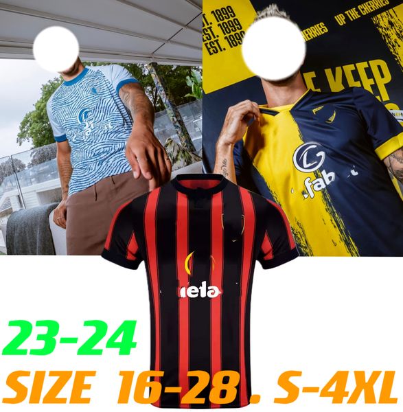 

2023 2024 afcb soccer jerseys kluivert traore 23 24 football shirt solanke christie ouattara lowe billing anthony brooks semenyo cook, Black;yellow