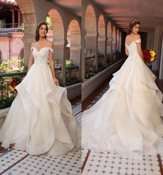 

kitty chen 2021 wedding dresses lace appliqued beads a line bridal gowns off shoulder backless modern wedding dress vestidos de no2541670, White