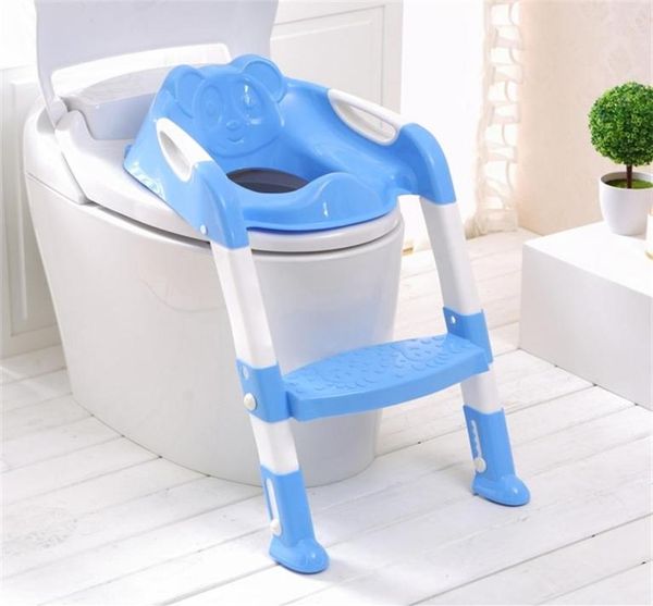

2 colors training seat children039s potty with adjustable ladder infant baby toilet folding 21072727504408193