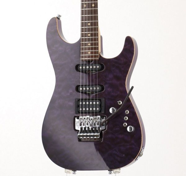 

tom anderson drop translucent purple with binding electric guitar