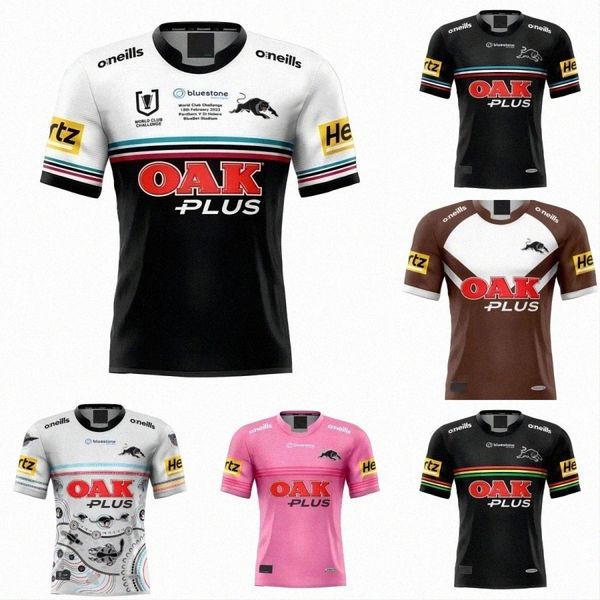 

23 mens womens outdoor sport tshirts panthers world club challenge rugby jerseys 23 24 penrith panthers home away alternate size s-5xl shirt, Black;brown