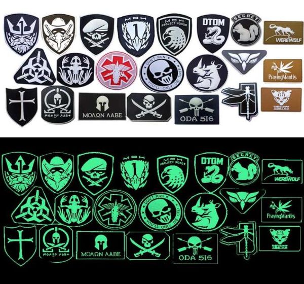

rubber badges armband stickers pvc patch luminous chapter tactical glow in the dark outdoor hook and loop fastener no145079806375