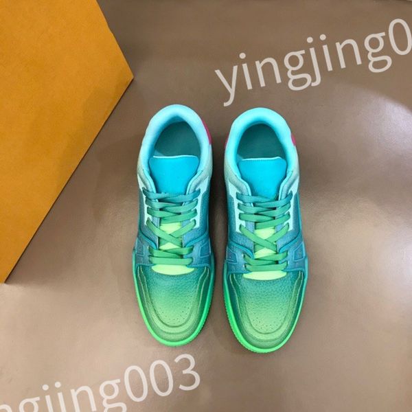 

luxury sneakers designer calfskin casual shoes reflective shoes vintage leather trainers all-match stylist sneaker leisure shoe rd220632, Black