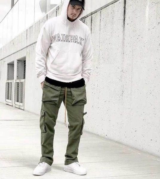 

794z 2023 new men039s pants north american high street brand ins coconut style military multi pocket loose overalls hip hop cas5812728, Black