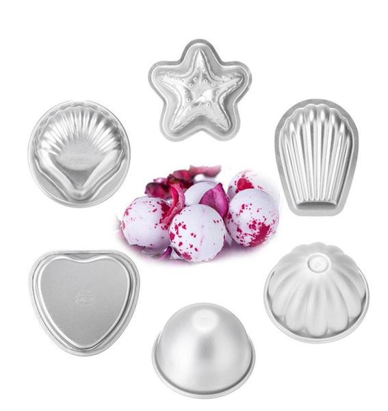 

6 shape metal aluminum bath bomb molds moulds 12pcs 6 set pan tin bath bombs bath salt pastry mould diy homemade crafting c18112009268513