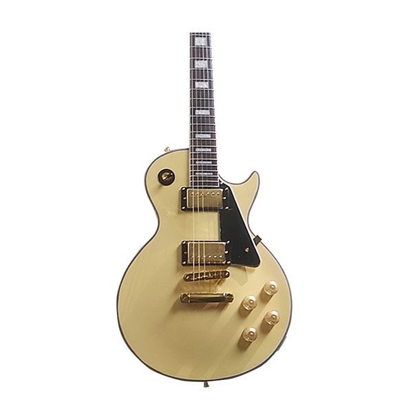 

classic lp custom cream electric guitar, wood, golden hardware, custom orders available