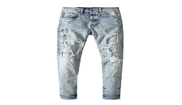 

mens jeans new design letter embroidery matte hole fashion brand8463559, Blue