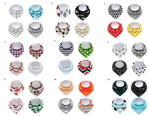 

cartoon ins fox 2021 baby girls boys waterproof pure cotton double layer bibs burp cloths 4pcsset c10484976844