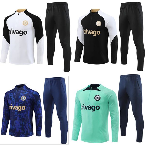 

2023 24 cfc soccer jersey long sleeve kids kit tracksuit pulisic 22 23 24 mount havertz sterling jorginho training shirt koulibaly kante tra, Black;yellow